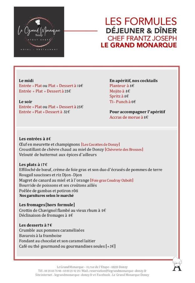 Le Grand Monarque Donzy Hotel Exterior foto